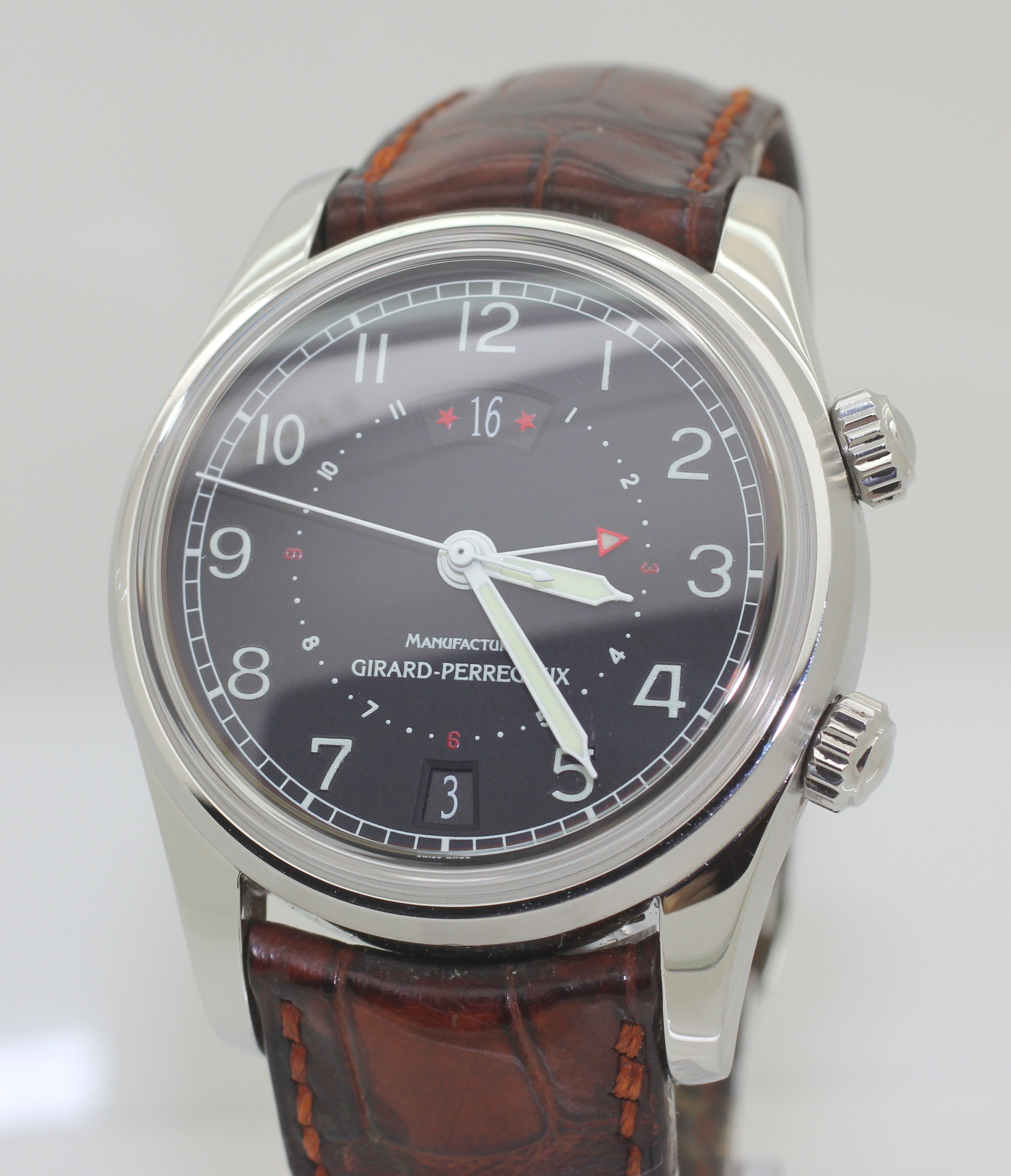 Girard-Perregaux Traveller GMT 4940 Automatic Alarm Watch 38mm - JUST SERVICED