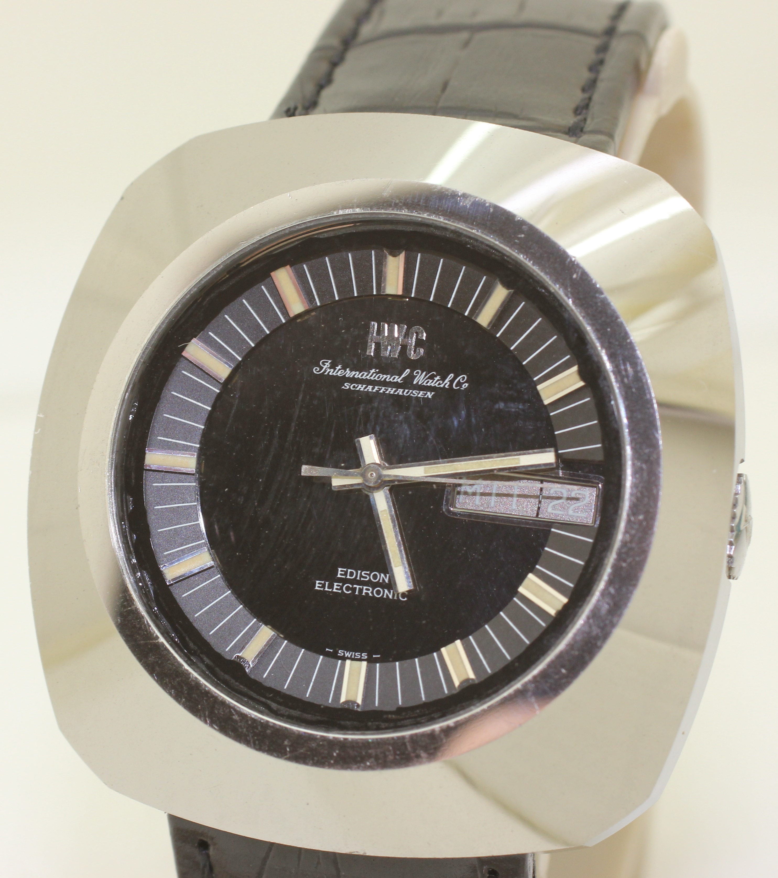 RARE 1970's Stainless Steel IWC Edison Electronic Cal. 160